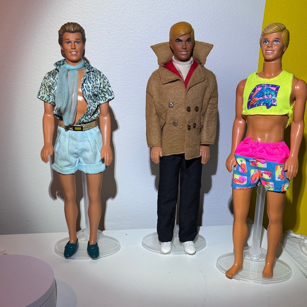 Ken dolls from 70s to 90s